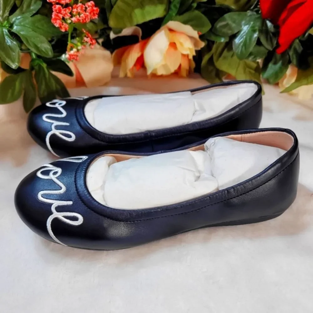 NIB Ellen Degeneres Kids Eg-Langlee Ballet Flats Leather
